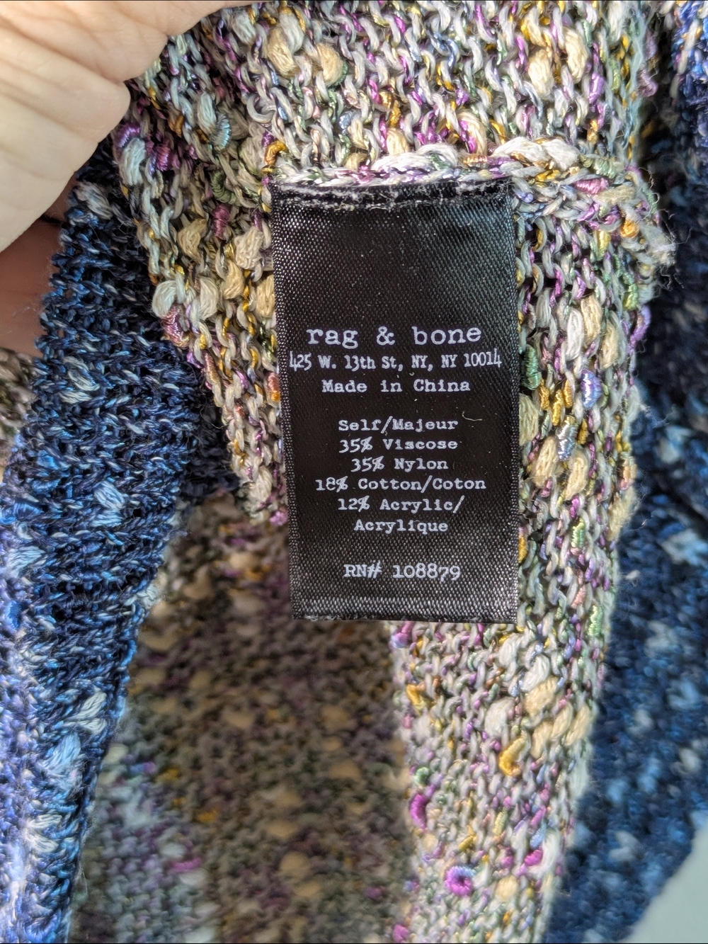 rag & bone Naomi Sweater Slouchy Boucle Stretchy Everyday Essential Sz:S - Picture 4 of 13